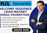 setup convertkit welcome sequence lead magnet kit email promotion